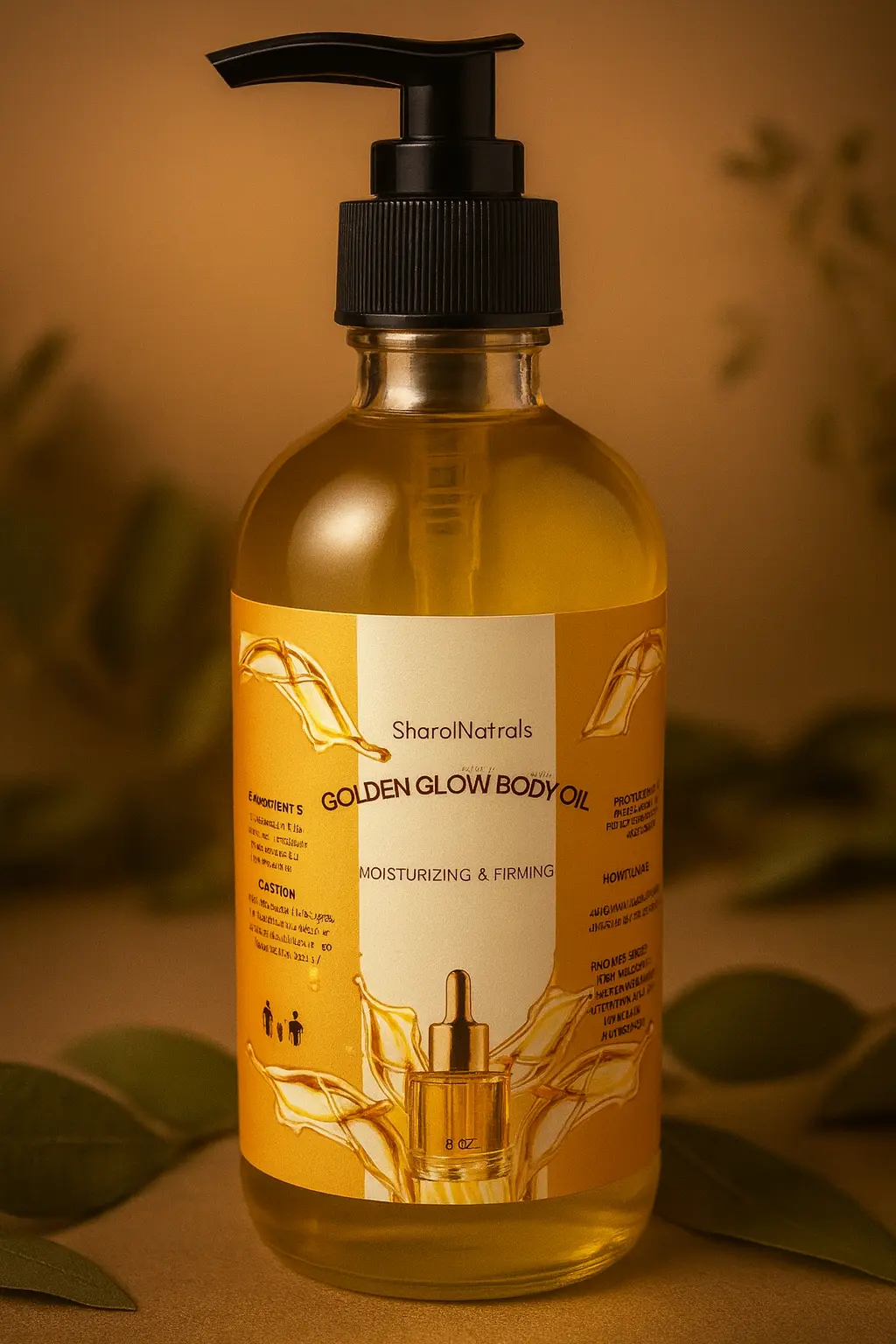 Golden Glow Body Oil SharolNaturals