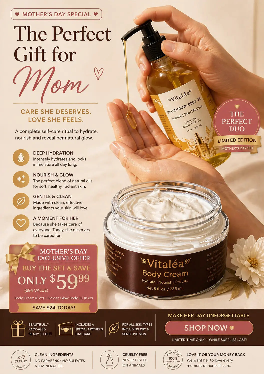 VITALÉA Mother’s Day Self-Care Duo SharolNaturals
